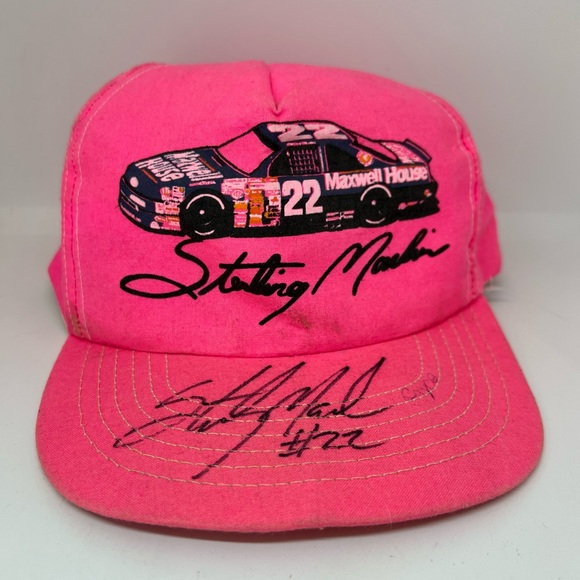 Sterling Marlin, NASCAR, Autographed / Signed Hat / Cap, 1991/2, USA, Vintage! - Picture 1 of 4